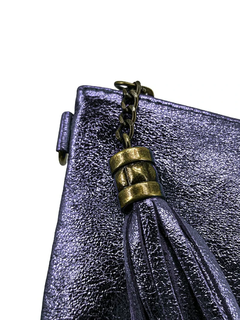 Sac pochette en cuir irisé MORGANE Nuit étoilée