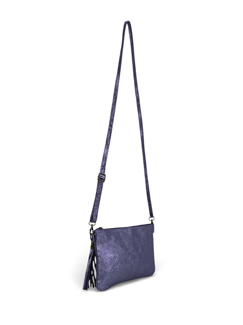 Sac pochette en cuir irisé MORGANE Nuit étoilée