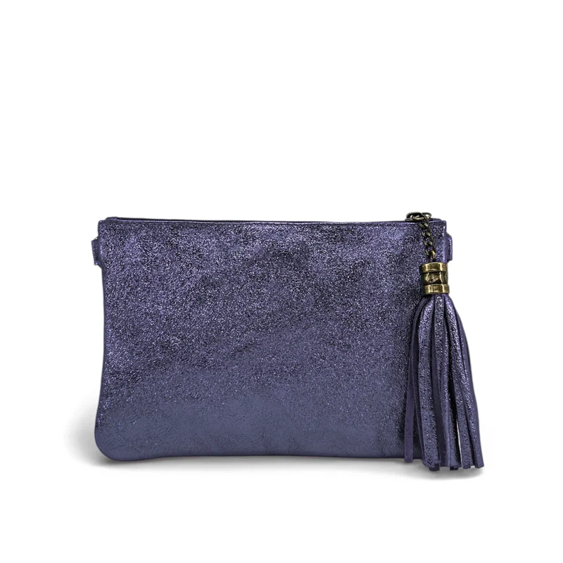 Sac pochette en cuir irisé MORGANE Nuit étoilée