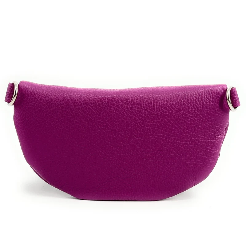 Sac banane en cuir grainé LOU Violine