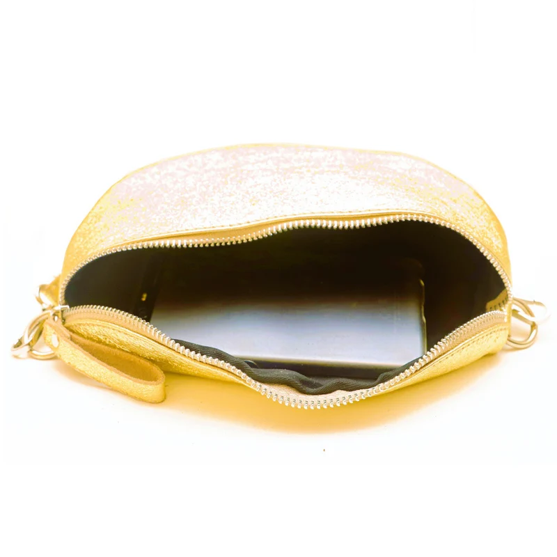 Sac banane en cuir irisé LOU Or