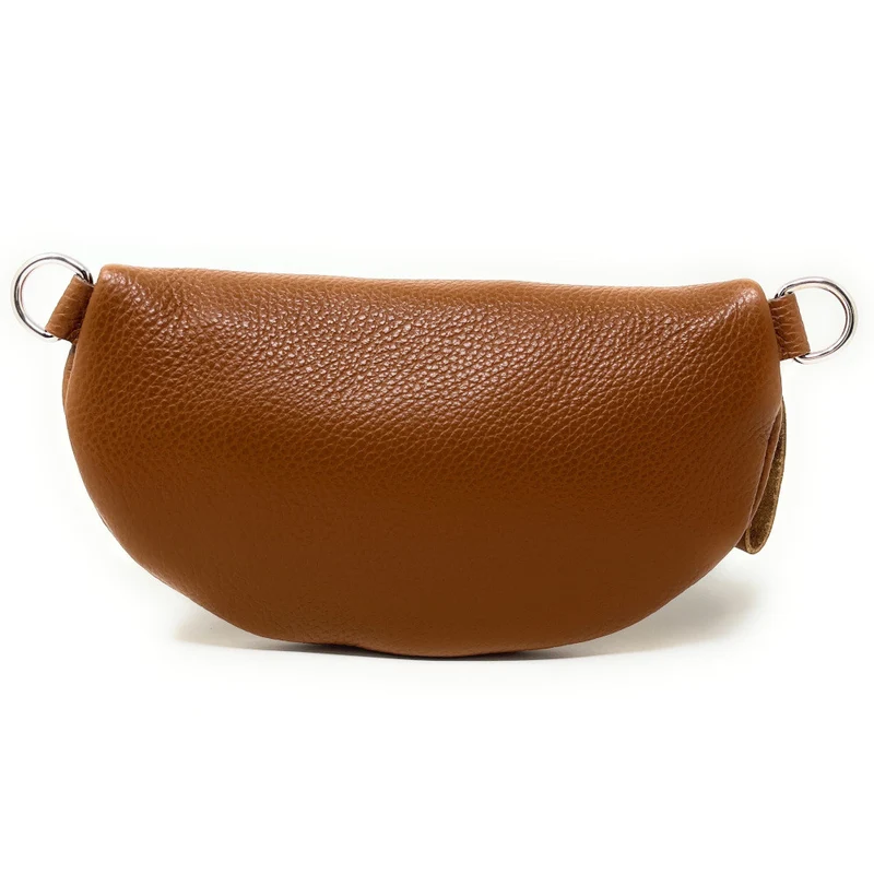 Sac banane en cuir grainé LOU Camel