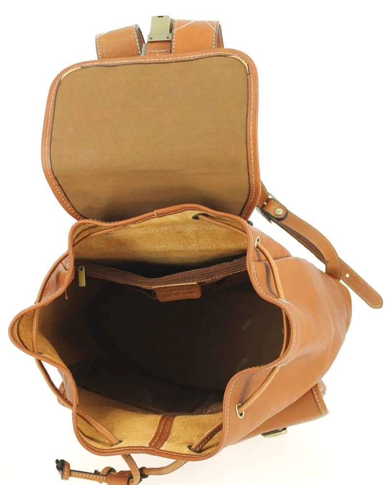 Sac à dos KATANA PC 13p cuir de vachette camel