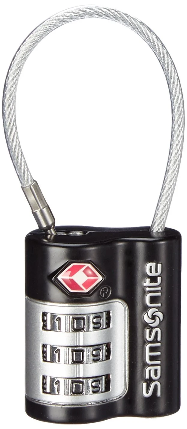 Cadenas Samsonite TSA code et cable