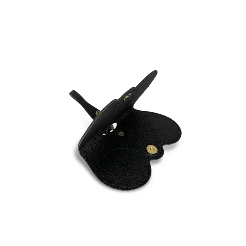 Etui à lunettes en cuir grainé PEANUT Noir