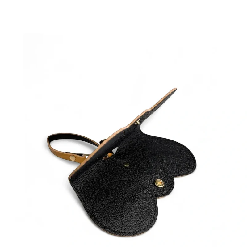 Etui à lunettes en cuir grainé PEANUT Marron camel clair