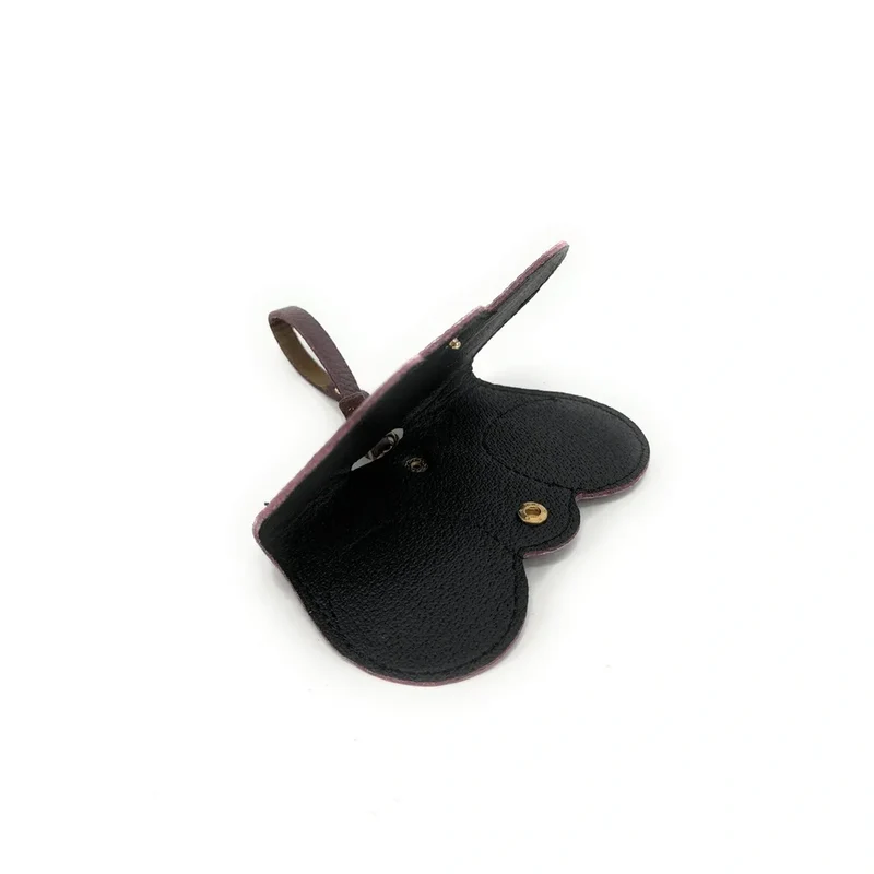 Etui à lunettes en cuir grainé PEANUT Bordeaux