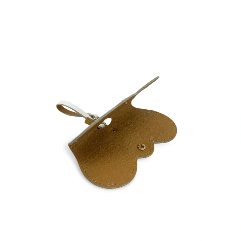 Etui à lunettes en cuir grainé PEANUT Blanc