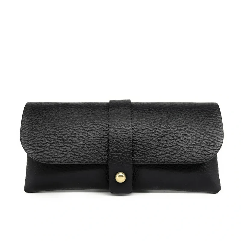 Etui à lunettes en cuir grainé LUMOS Noir