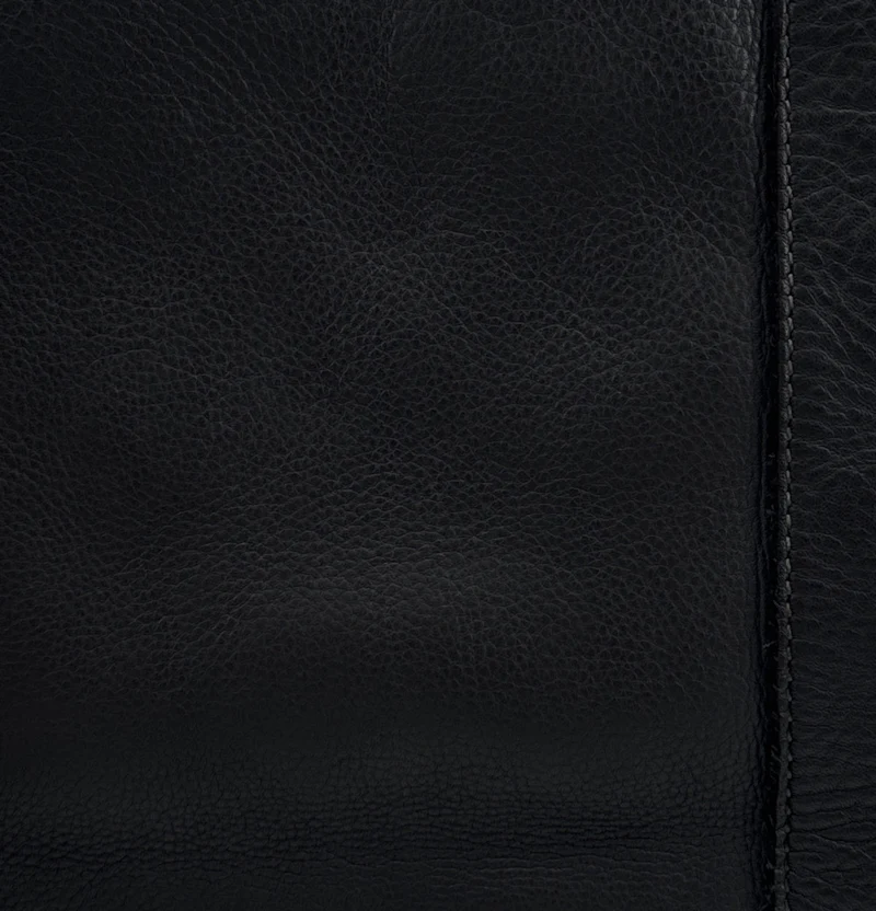 Grand sac en cuir souple tannage végétal STORM XL HURRICAN Noir
