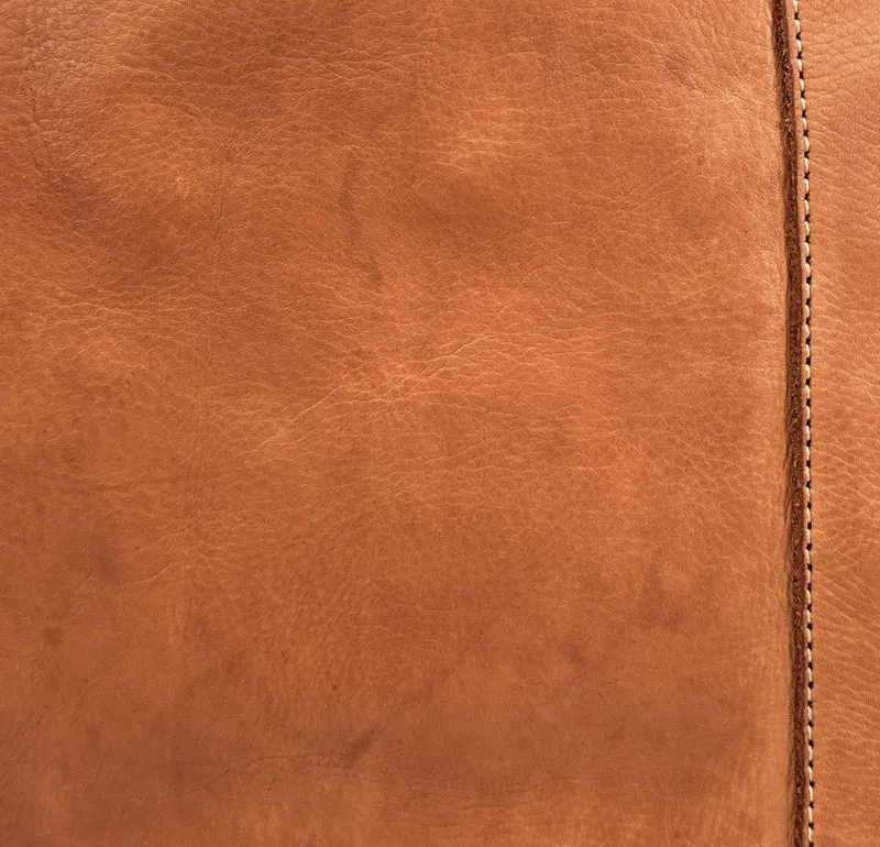 Grand sac porté épaule en cuir souple tannage végétal STORM XL HURRICAN Camel
