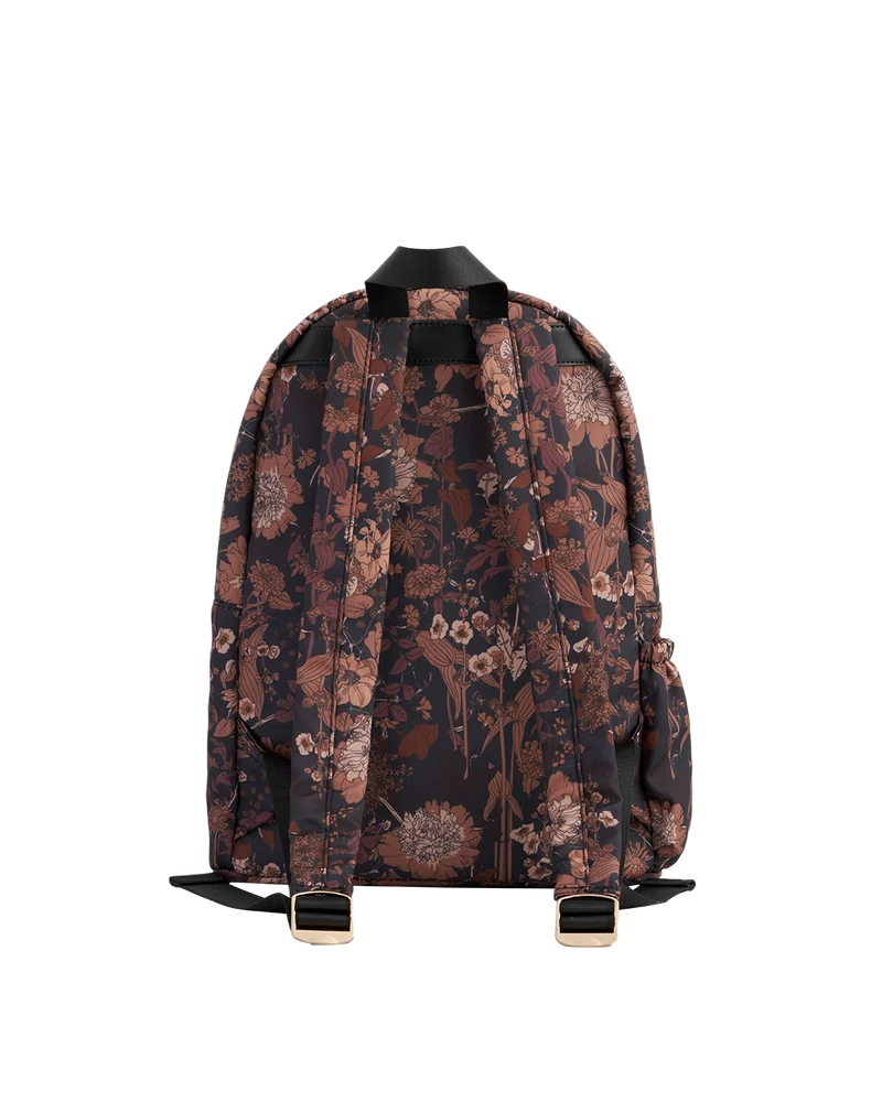 Deco Blooms Large Black Backpack