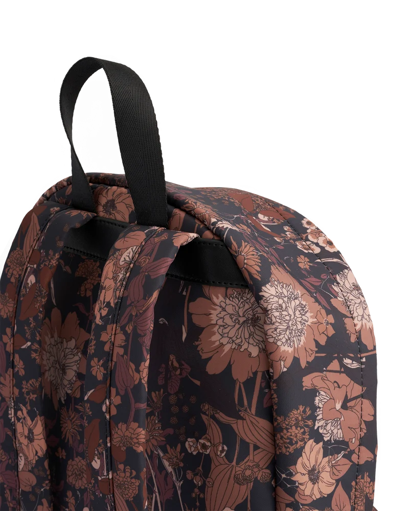 Deco Blooms Large Black Backpack