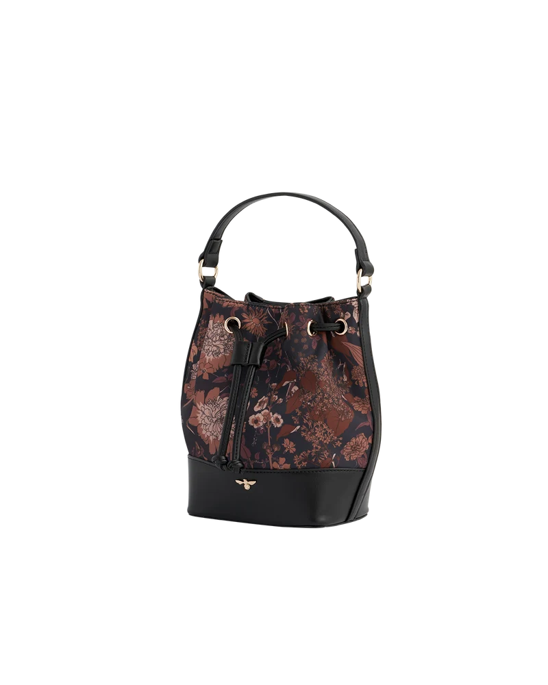 Deco Bloom Black Bucket Bag