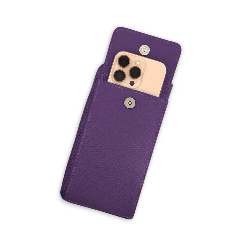 Mini-sac pochette en cuir grainé STREET Violet