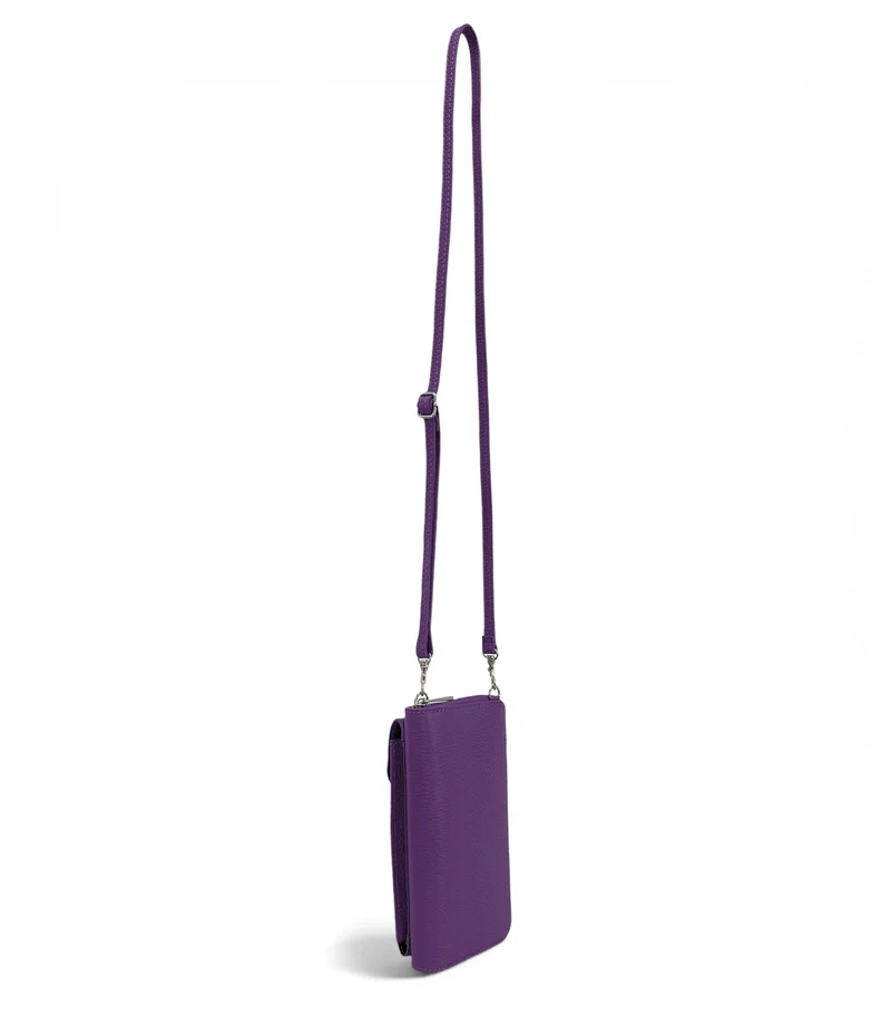 Mini-sac pochette en cuir grainé STREET Violet