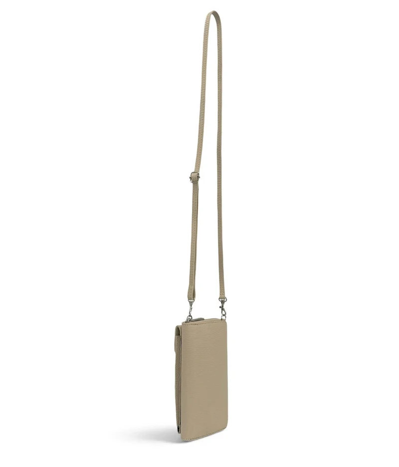 Mini-sac pochette en cuir grainé STREET Taupe