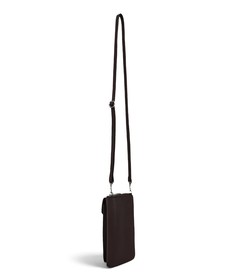 Mini-sac pochette en cuir grainé STREET Marron cacao