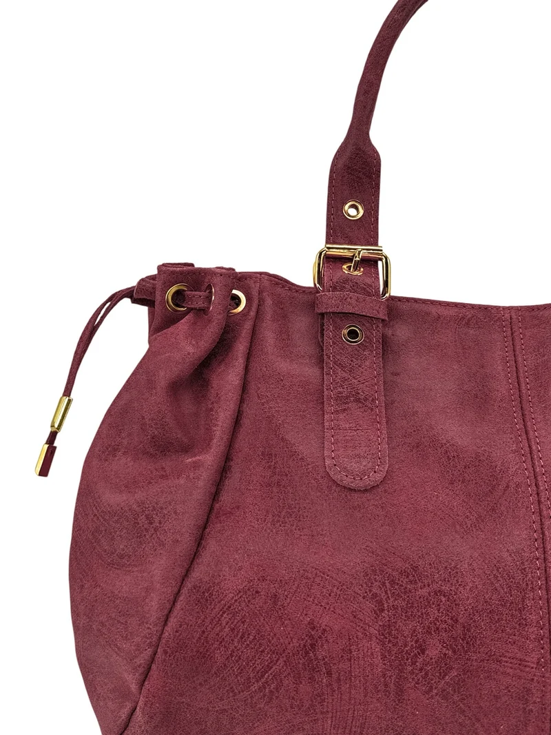 Sac bowling en cuir brossé PRINCESSE BROSSEE XL Rouge foncé