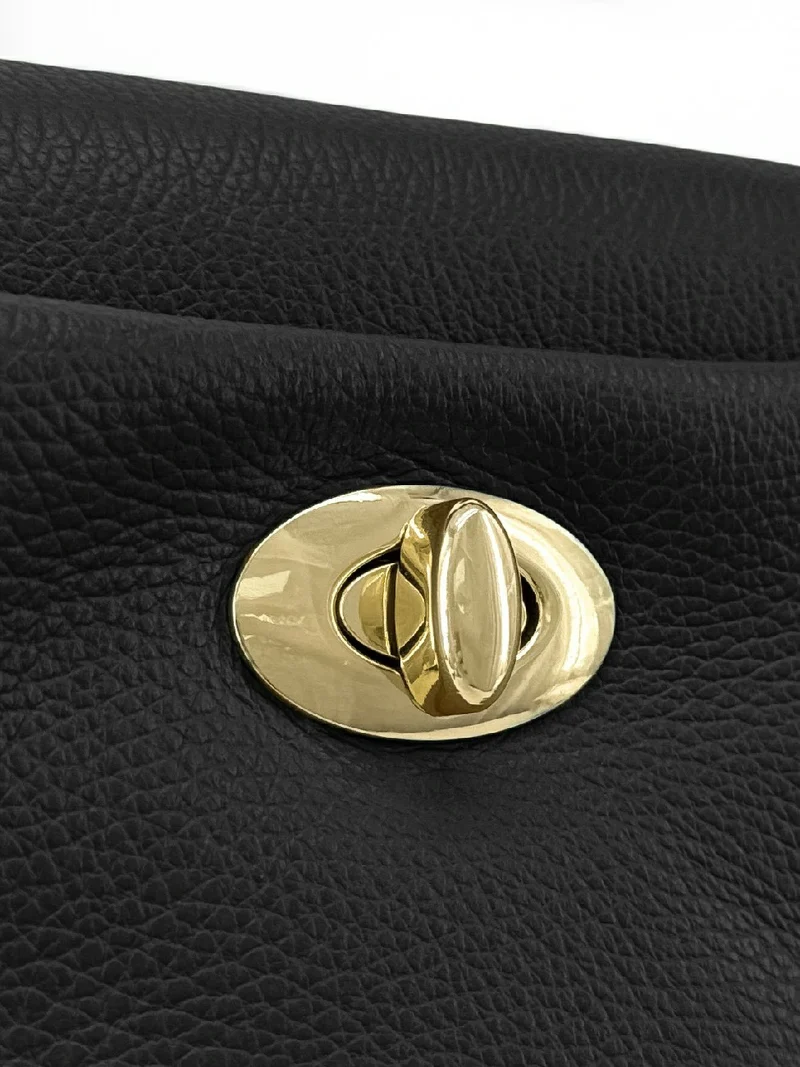 Sac à main en cuir grainé CHELSEA Noir