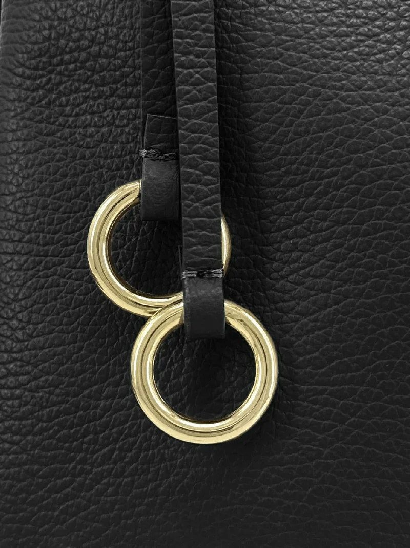 Sac à main en cuir grainé CHELSEA Noir