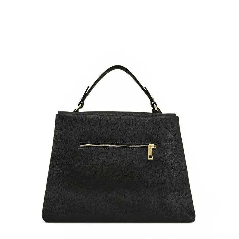 Sac à main en cuir grainé CHELSEA Noir