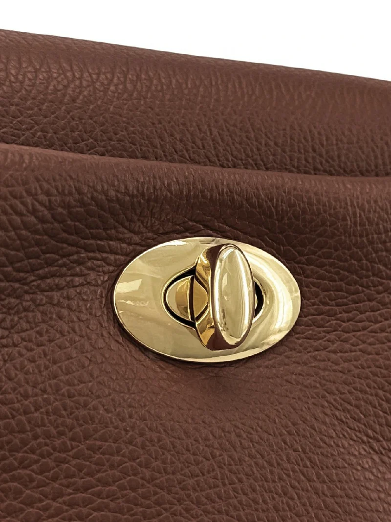 Sac à main en cuir grainé CHELSEA Marron chocolat