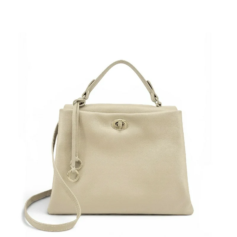 Sac à main en cuir grainé CHELSEA Beige crème