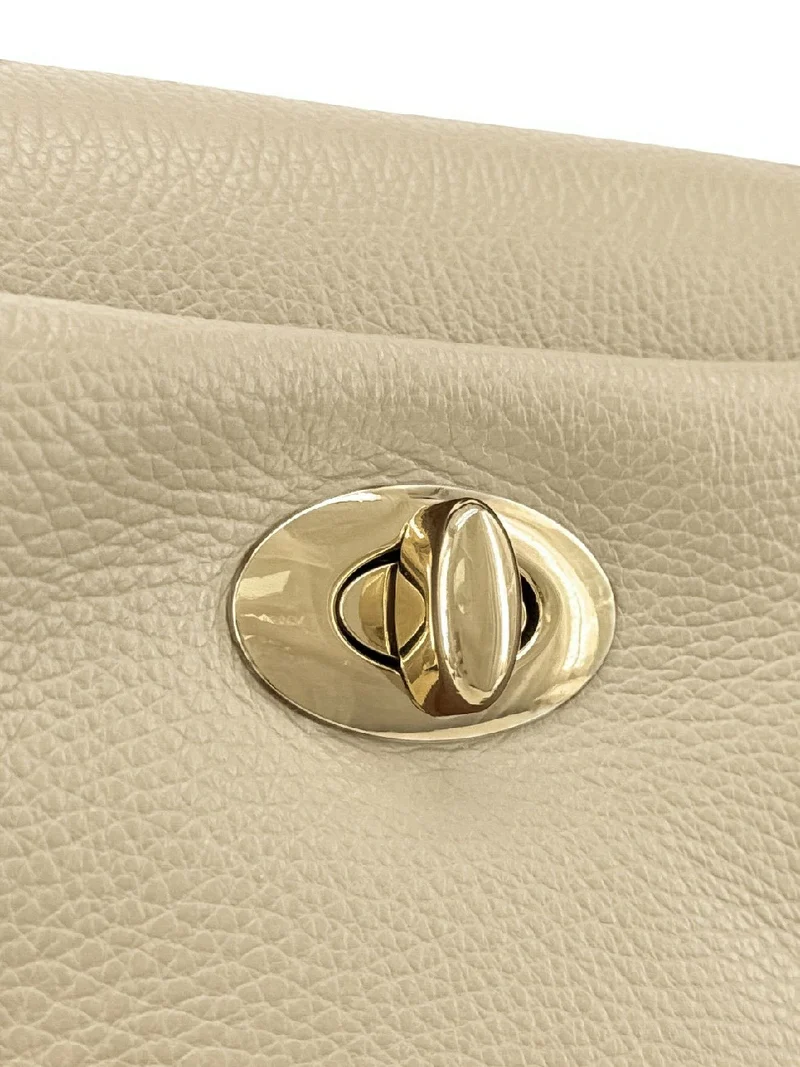Sac à main en cuir grainé CHELSEA Beige crème