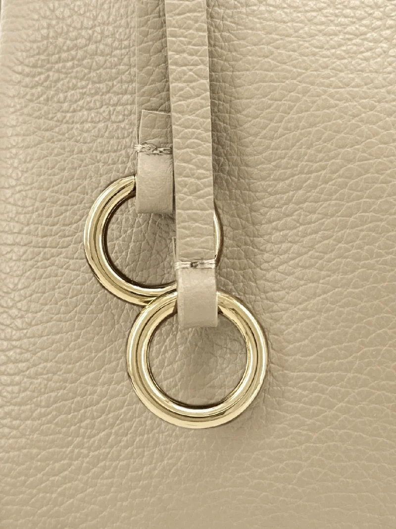 Sac à main en cuir grainé CHELSEA Beige crème