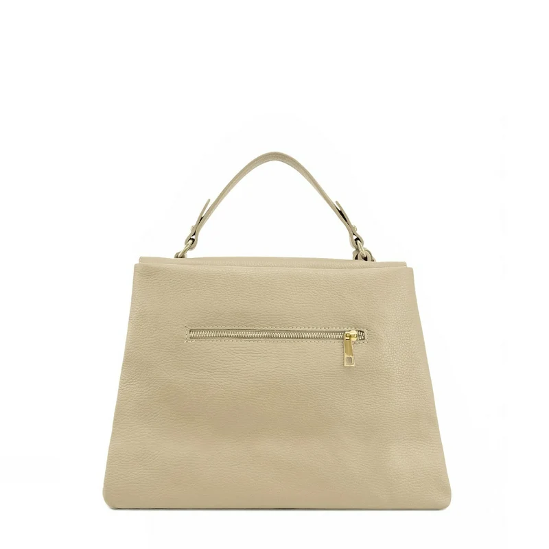 Sac à main en cuir grainé CHELSEA Beige crème