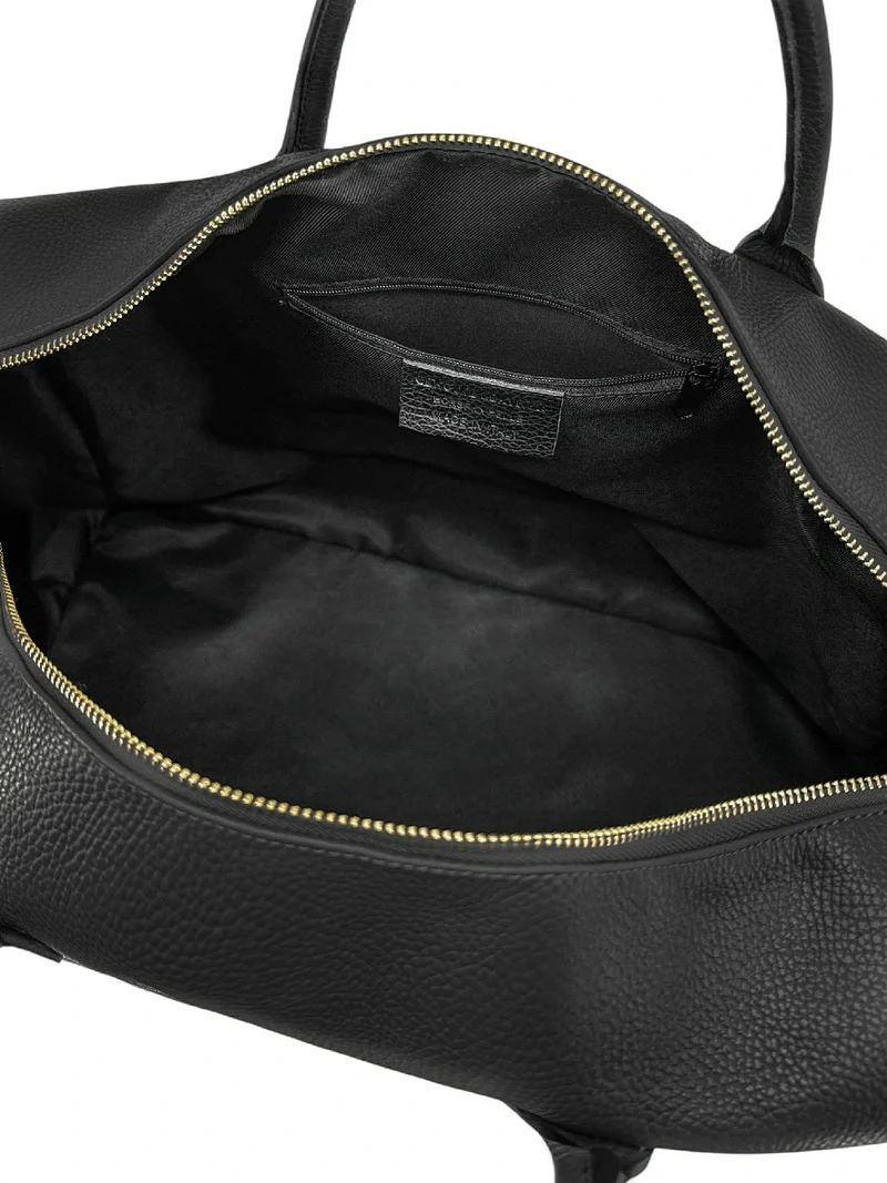 Sac de voyage en cuir grainé BERGEN Noir