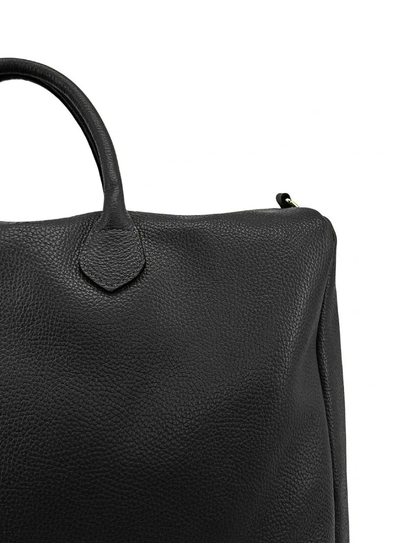 Sac de voyage en cuir grainé BERGEN Noir