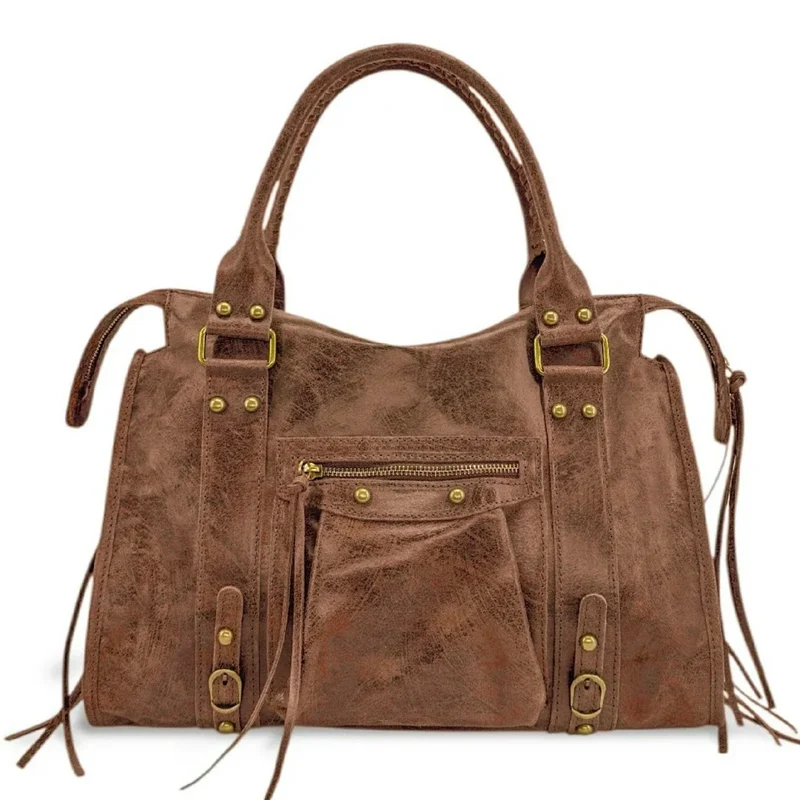 SAC A MAIN Louisa Lee CUIR CAPUCINE LARGE