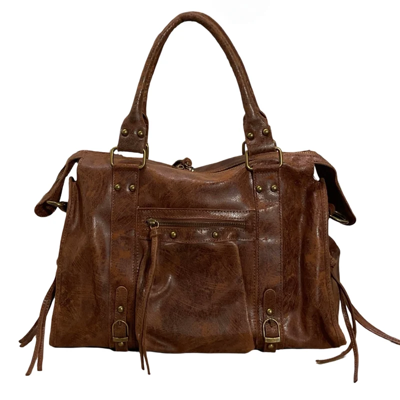 SAC A MAIN Louisa Lee CUIR CAPUCINE LARGE
