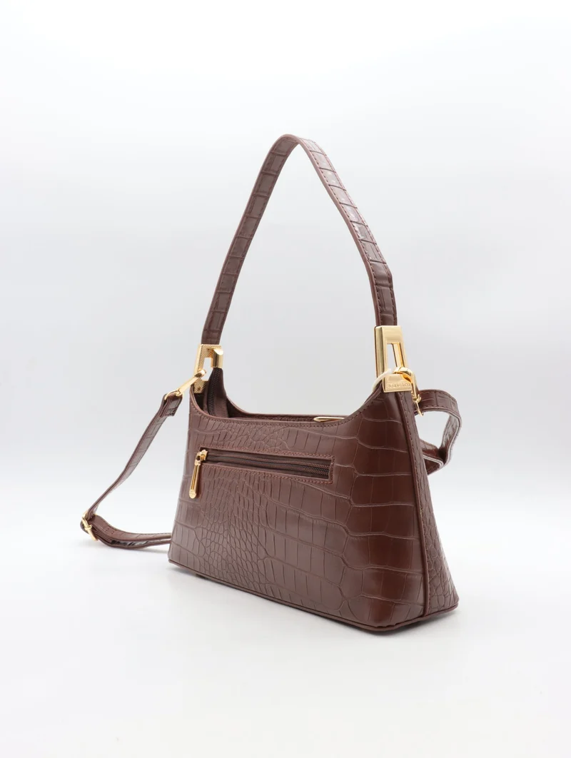 Sac épaule Flora & Co – Effet croco chic & silhouette tendance