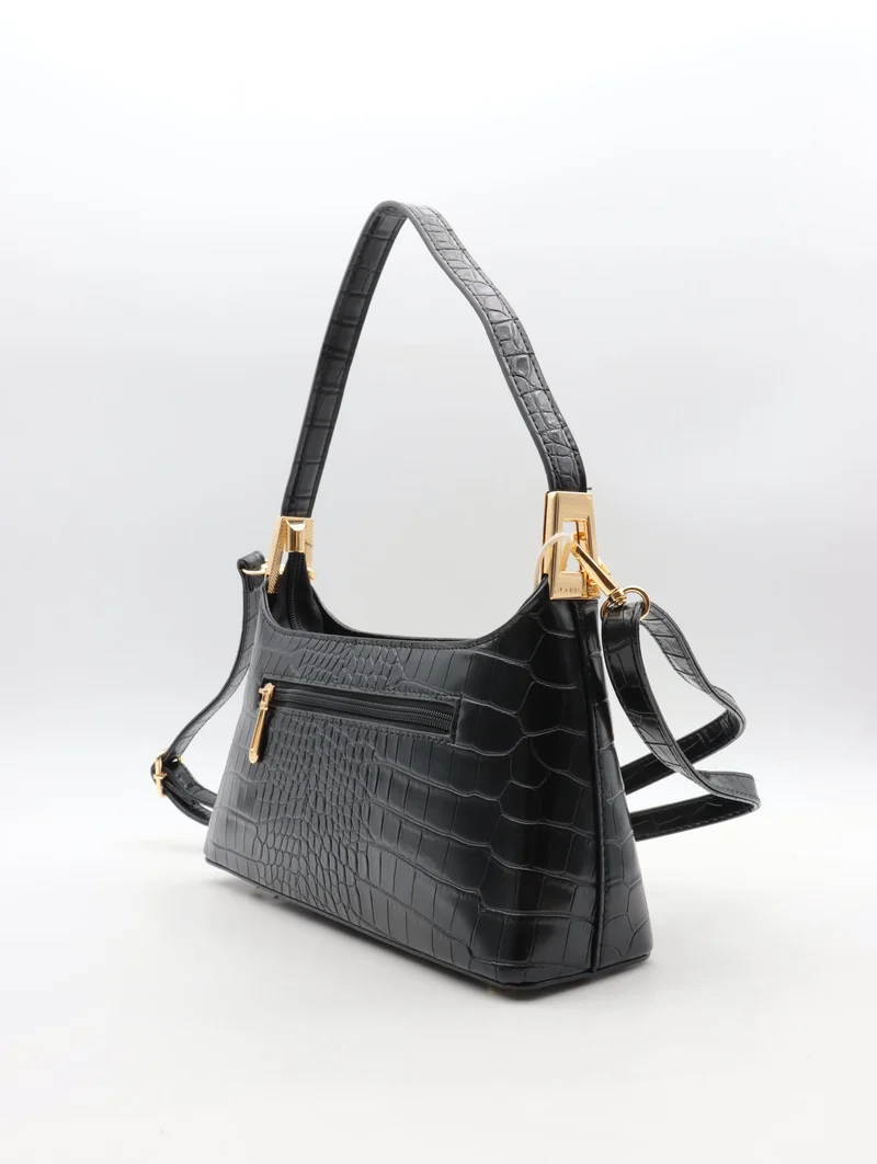 Sac épaule Flora & Co – Effet croco chic & silhouette tendance