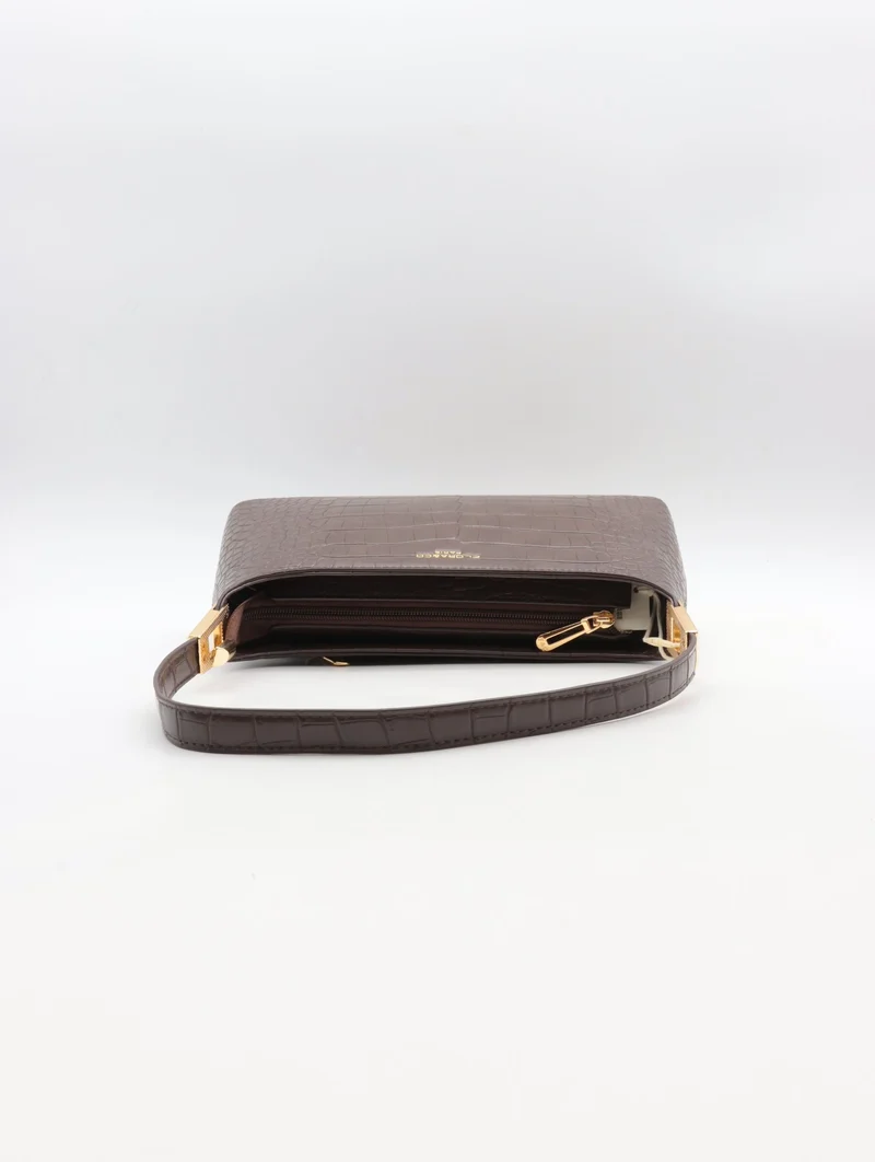 Sac épaule Flora & Co – Effet croco chic & silhouette tendance