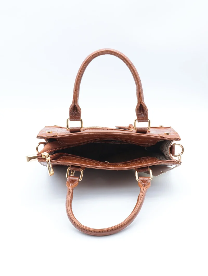 Sac à main Flora & Co – Effet croco chic & format structuré