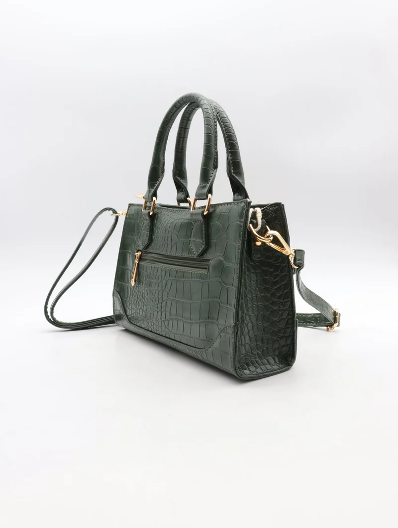 Sac à main Flora & Co – Effet croco chic & format structuré