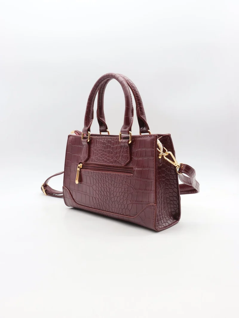Sac à main Flora & Co – Effet croco chic & format structuré