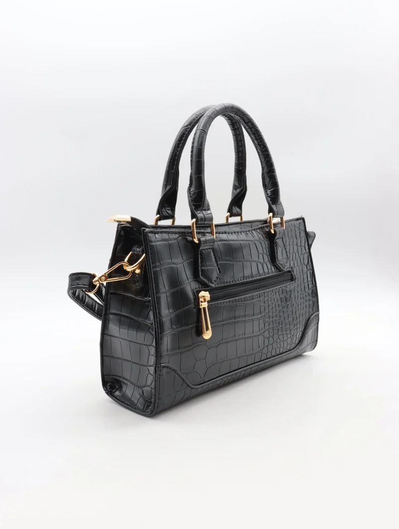 Sac à main Flora & Co – Effet croco chic & format structuré