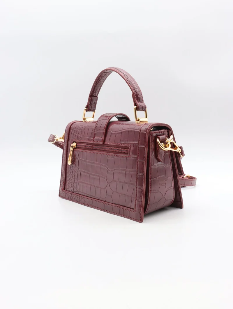 Sac à main Flora & Co – Effet croco chic & format compact