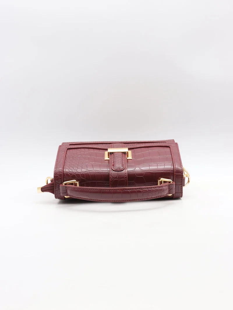 Sac à main Flora & Co – Effet croco chic & format compact