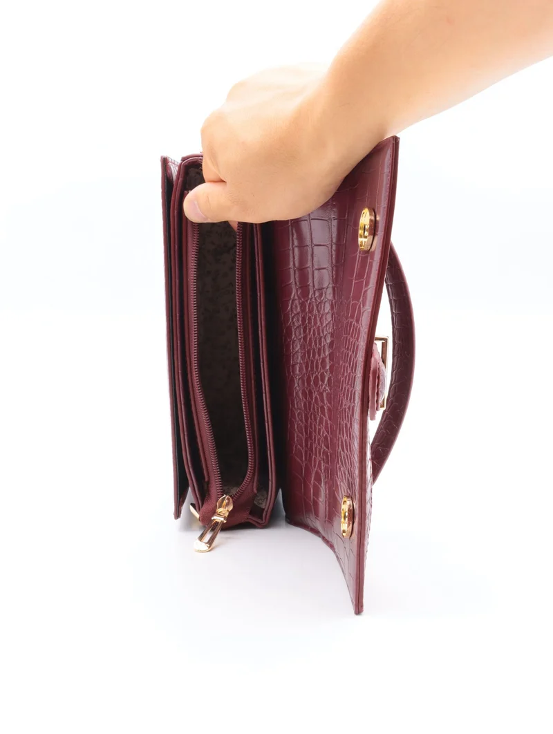 Sac à main Flora & Co – Effet croco chic & format compact