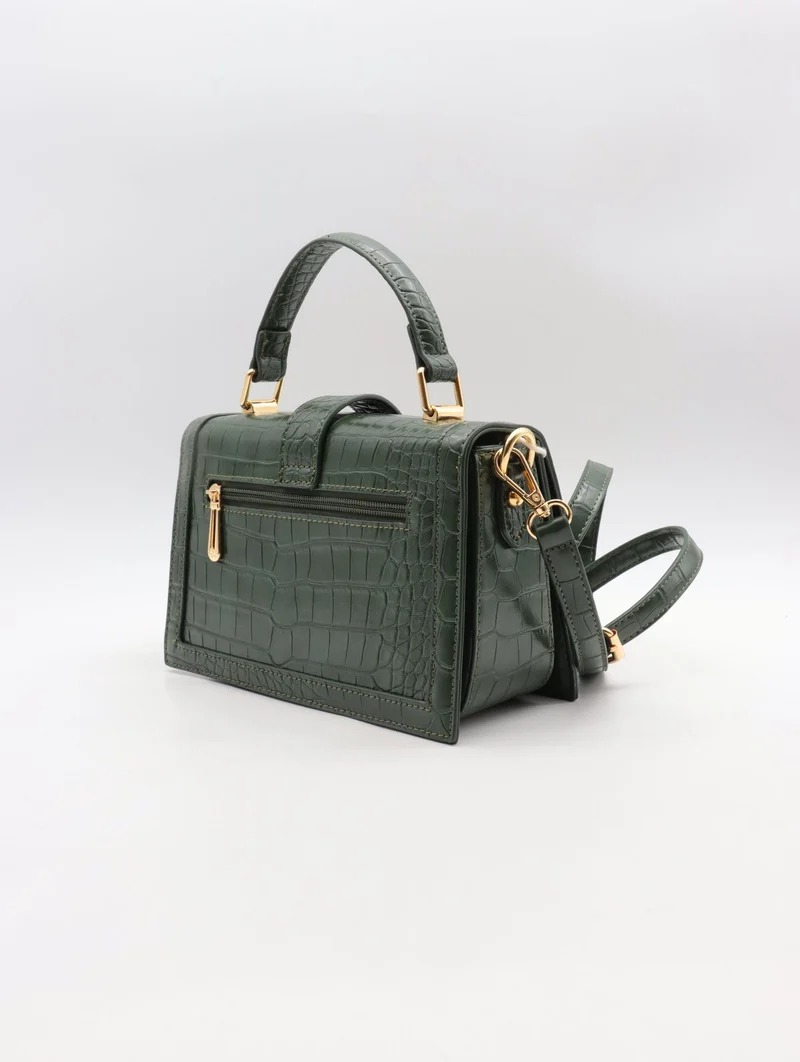Sac à main Flora & Co – Effet croco chic & format compact