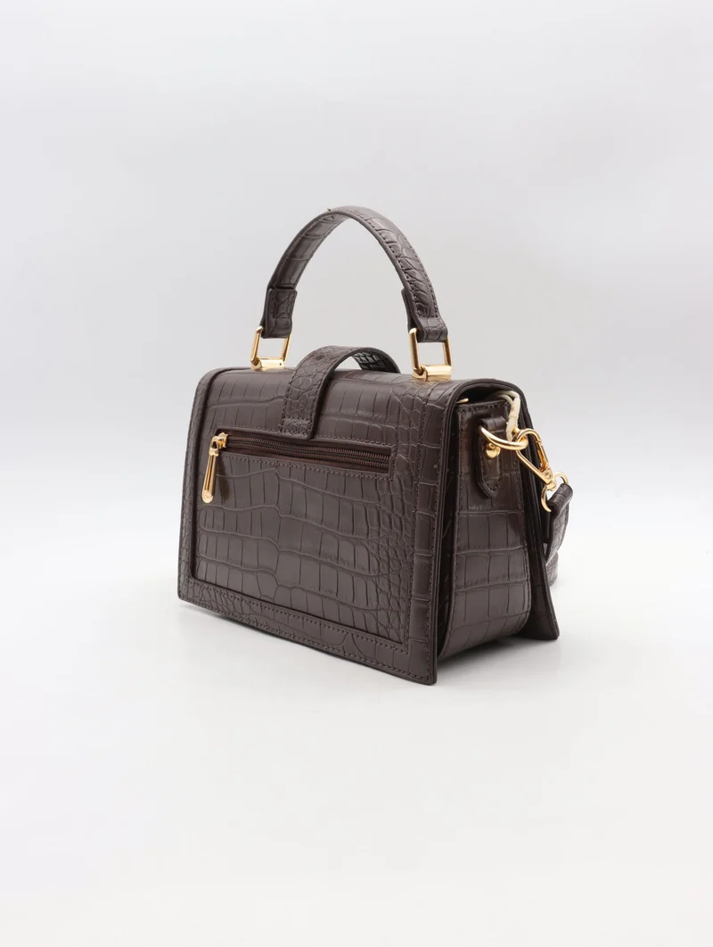 Sac à main Flora & Co – Effet croco chic & format compact
