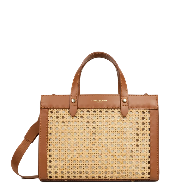 Petit sac cabas main LANCASTER Cannage Rotin