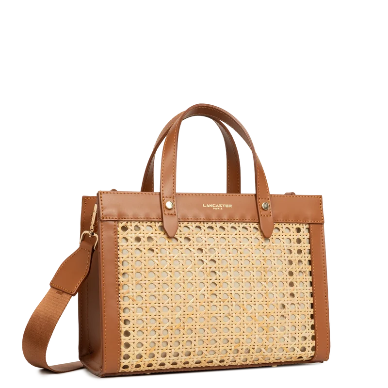 Petit sac cabas main LANCASTER Cannage Rotin