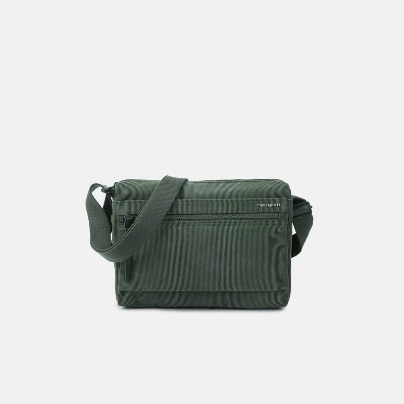 Sac à Bandoulière HEDGREN Eye Medium Corduroy Duck Green